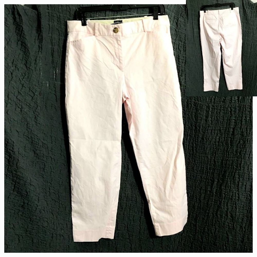 Talbots Pink Crop Curvy Pants Size 8
